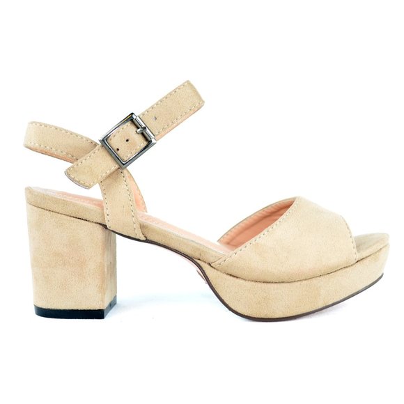 WOMEN'S ANKLE STRAP BLOCK HEELS - Picture 1 of 6